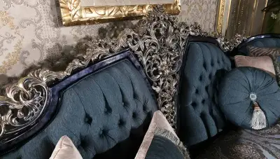 Osmanlı Mavi Klasik Koltuk Takımı - 4