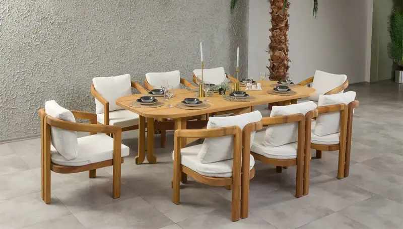 Patios طقم طاولة طعام للحديقة