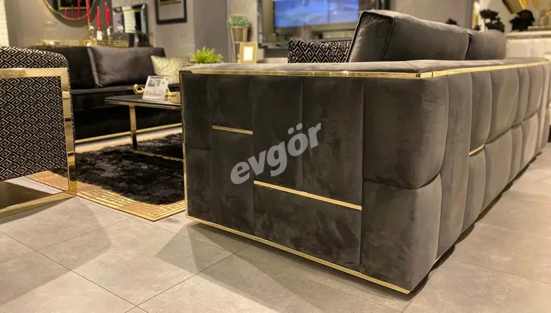 Pyramid Metal Sofa Set - 2