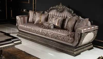 Piraye Klasik Üçlü Koltuk