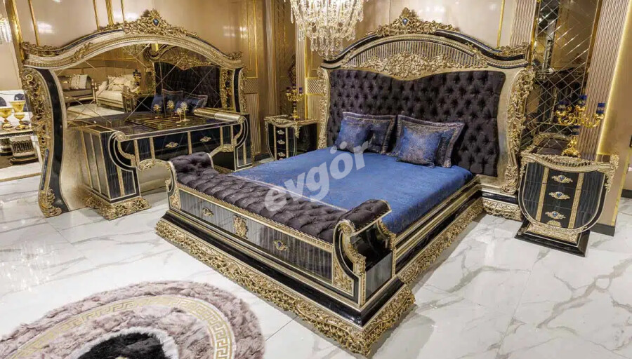 Prenses Mavi Klasik Yatak Odası