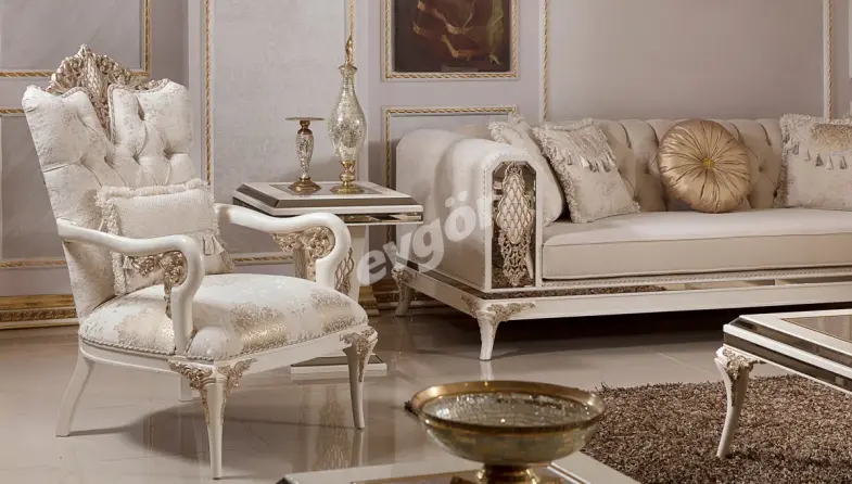 Rabesa Cream Sofa Set - 2