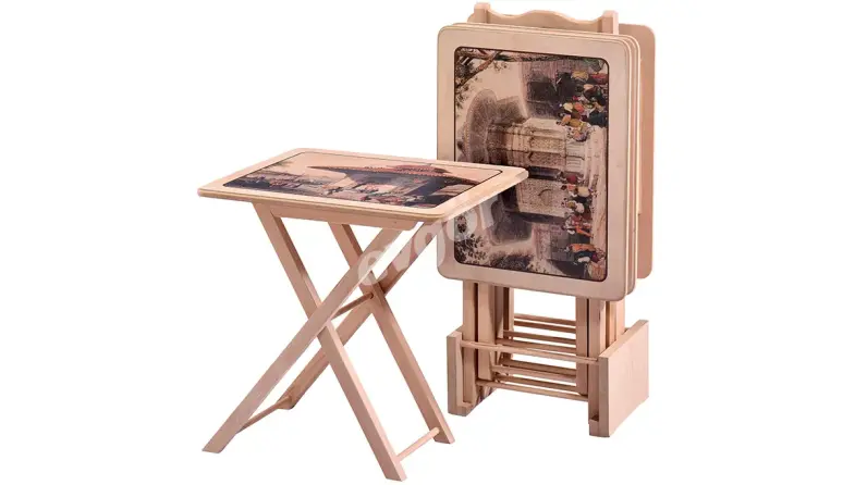 Marinas Resimli Square Çanta Zigon Coffee Table - 1