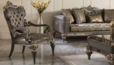 Rivesa Art Deco Sofa Set - 7