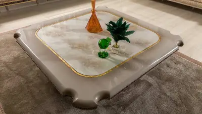 Truva Krem Lüks Koltuk Takımı - 6