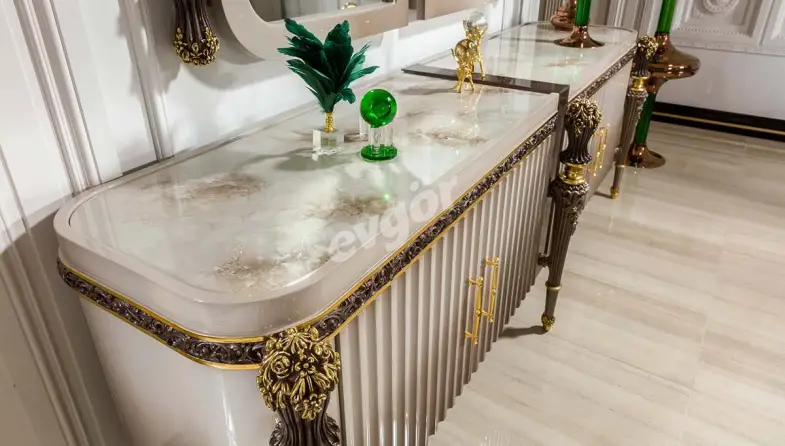 Truva Krem Lüks Yemek Odası - 6