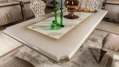 Truva Krem Lüks Yemek Odası - 4