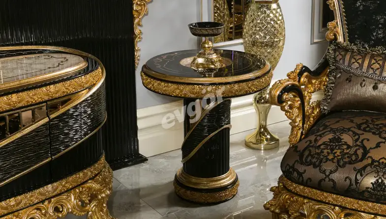 Royal Siyah Klasik Yan Sehpa - 1