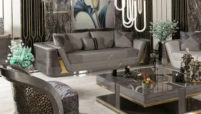 Sabrina Art Deco Sofa Set - 2