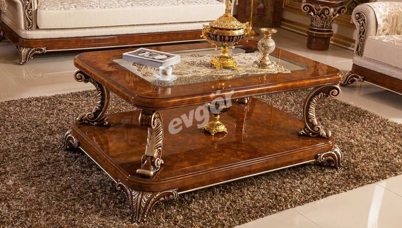 Safir Ceviz Klasik Orta Sehpa - 1