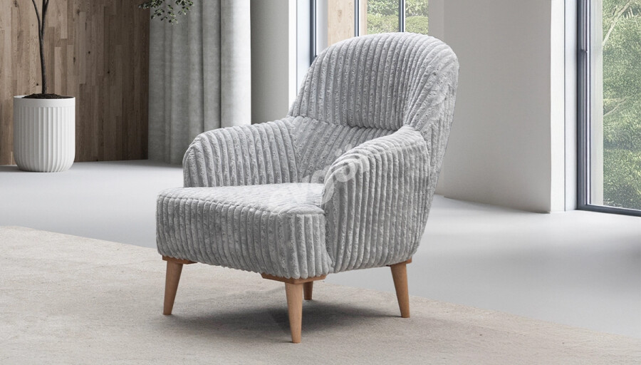 Safir Gri Modern Berjer