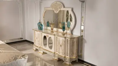 Şahmaran Beyaz Klasik Yemek Odası - 5