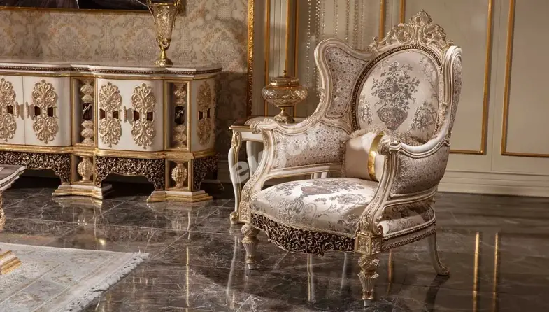 Şahmaran Krem Klasik Berjer - 1