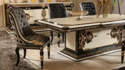 Saraylı Siyah Klasik Sandalye