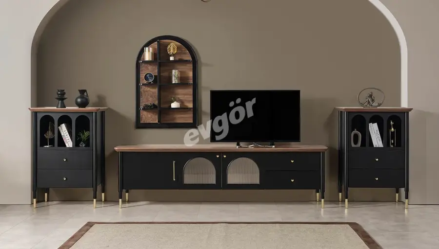 Sarina Siyah Modern TV Ünitesi - 1
