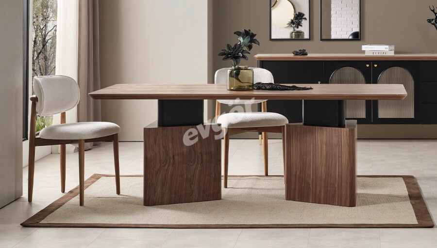 Sarina Siyah Modern Yemek Masası