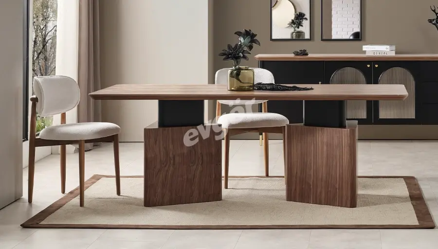 Sarina Siyah Modern Yemek Masası - 1