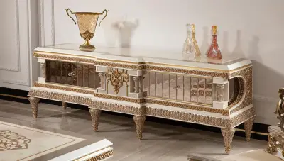 Selçuklu Krem Klasik TV Sehpası - 1