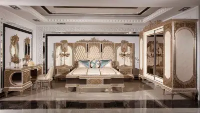 Selçuklu Krem Klasik Yatak Odası - 1