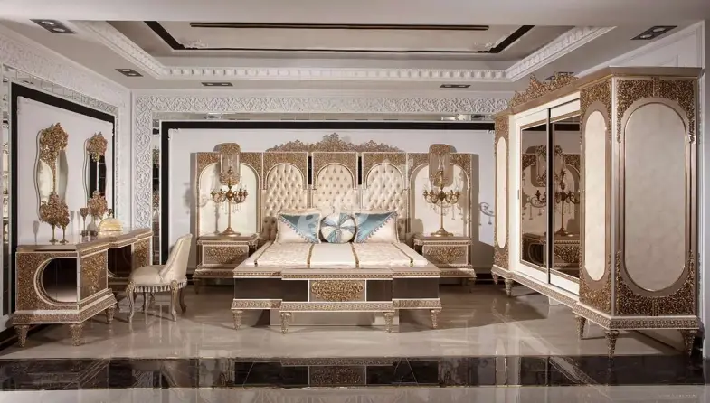 Selçuklu Krem Klasik Yatak Odası - 1