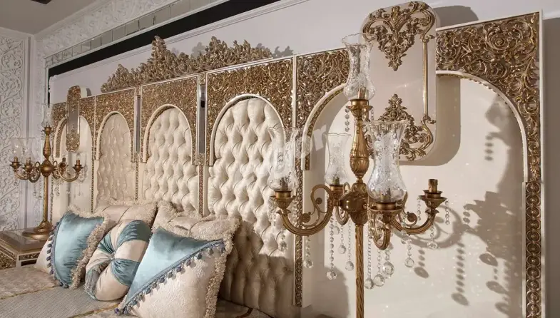 Selçuklu Krem Klasik Yatak Odası - 4