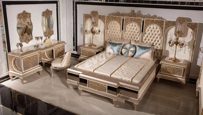 Selçuklu Krem Klasik Yatak Odası - 3