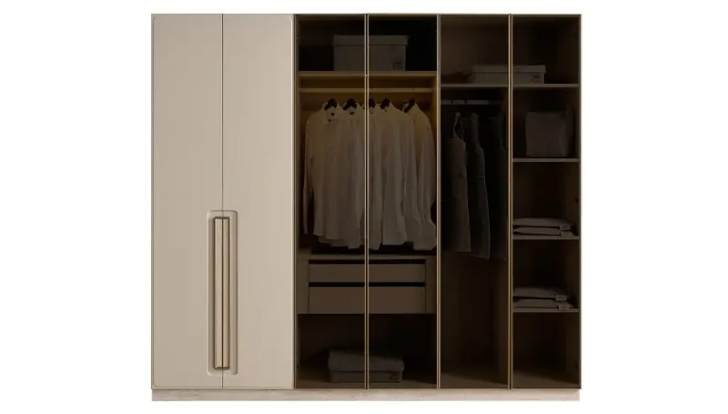 Seren Modern Gardırop (2 Boyalı+ 4 Alüminyum Kapak) - 2