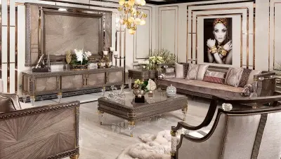 Soprena Art Deco Sofa Set - 2