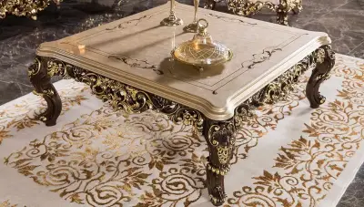 Süleyman Şah Kahverengi Klasik Koltuk Takımı - 6