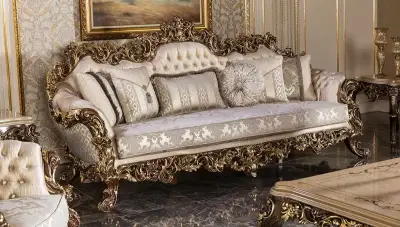 Süleyman Şah Kahverengi Klasik Koltuk Takımı - 2