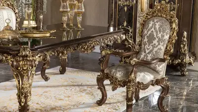 Süleyman Şah Kahverengi Klasik Yemek Odası - 3