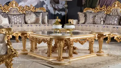 Sultan Krem Klasik Koltuk Takımı - 7