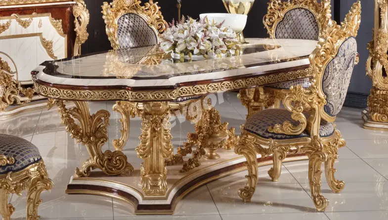 Sultan Krem Klasik Yemek Masası - 1