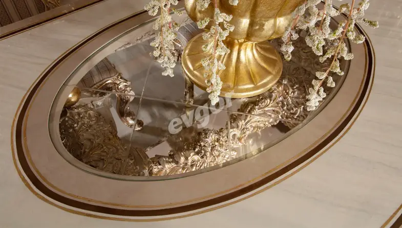 Taç Mahal Krem Klasik Yemek Odası - 4