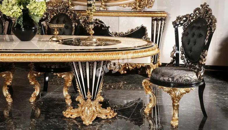 Tandiya Siyah Klasik Yemek Odası - 3