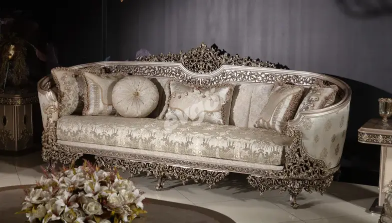 Viktorya Klasik Üçlü Koltuk - 1