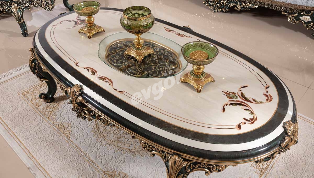 Viyola Yeşil Klasik Orta Sehpa - 2