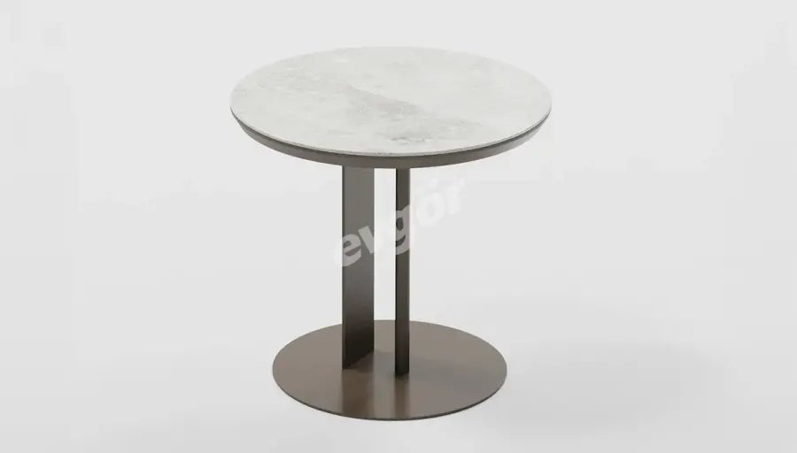 West Metal Ayaklı Seramik Yan Sehpa - 2