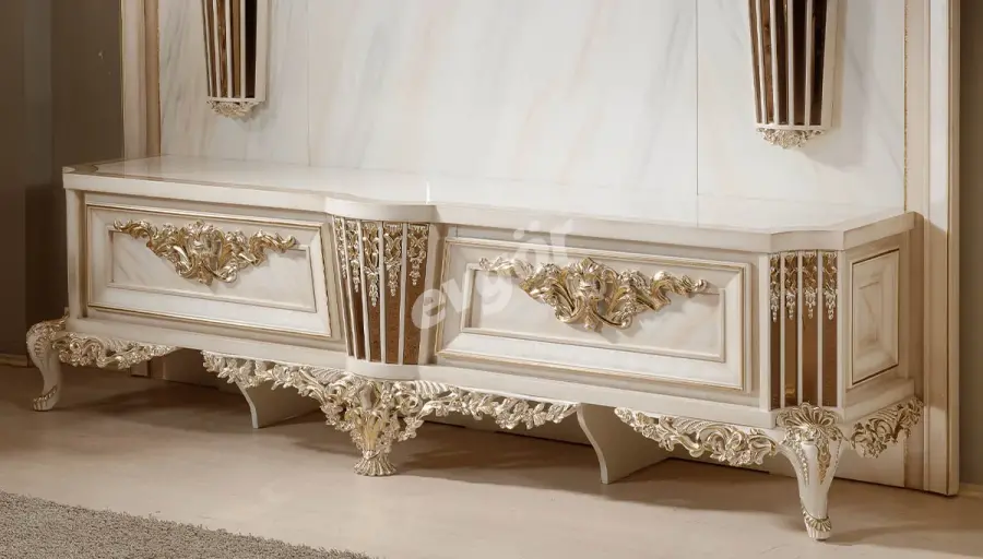 Zarafet Beyaz Klasik TV Ünitesi - 2