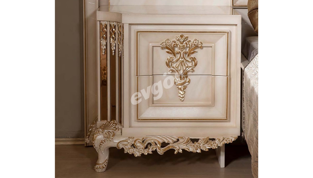 Zarafet Beyaz Klasik Yatak Odası - 7