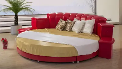 Aselya Red Round Bed