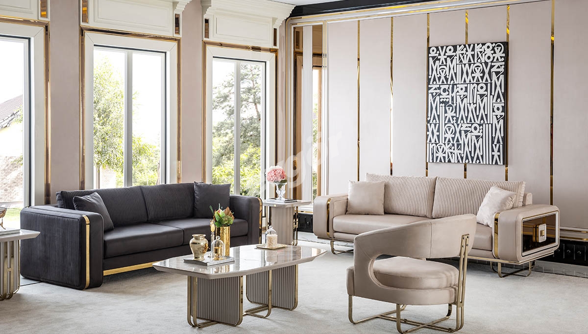 Barcelona Luxury Sofa Set - Thumbnail
