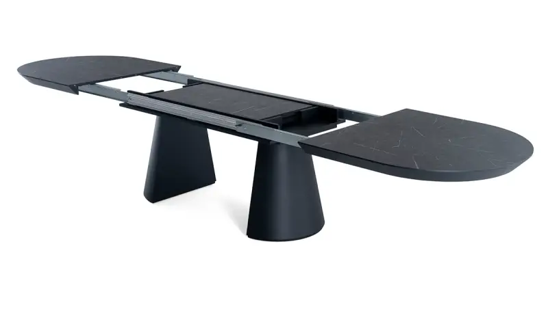 Barlas Açılır Taş Yüzey Oval Masa - 4