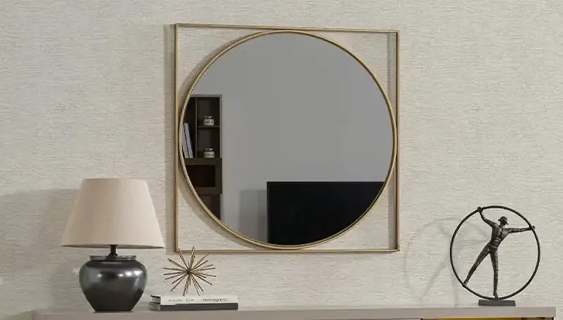 Begonvil Krem Modern Konsol Aynası 