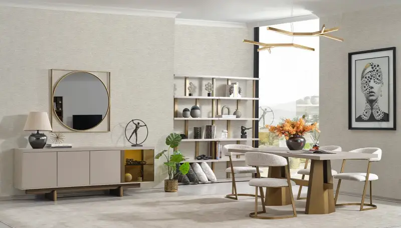 Begonvil Krem Modern Yemek Odası - 1
