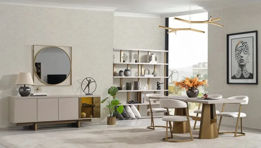 Begonvil Krem Modern Yemek Odası - 1