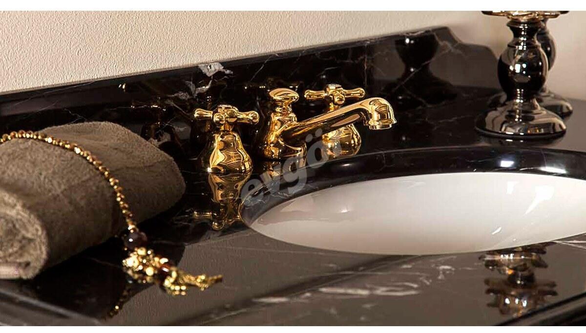 Bergora Siyah Klasik Banyo Dolabı - Thumbnail