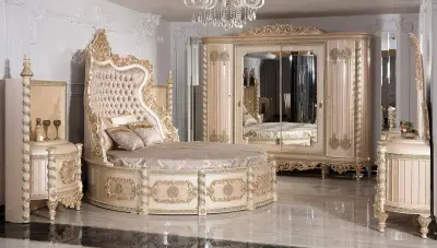 Beyazıt Krem Klasik Yatak Odası
