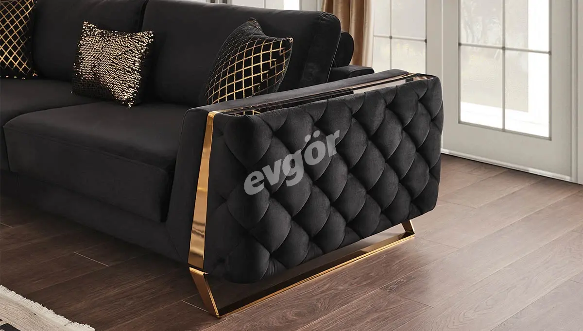 Bolian Gold Metal Sofa Set