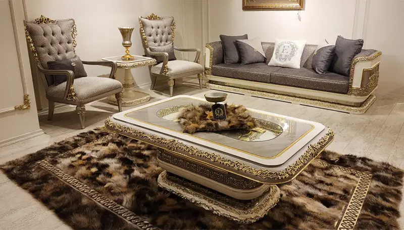 Brilliant Krem Klasik Koltuk Takımı - 1